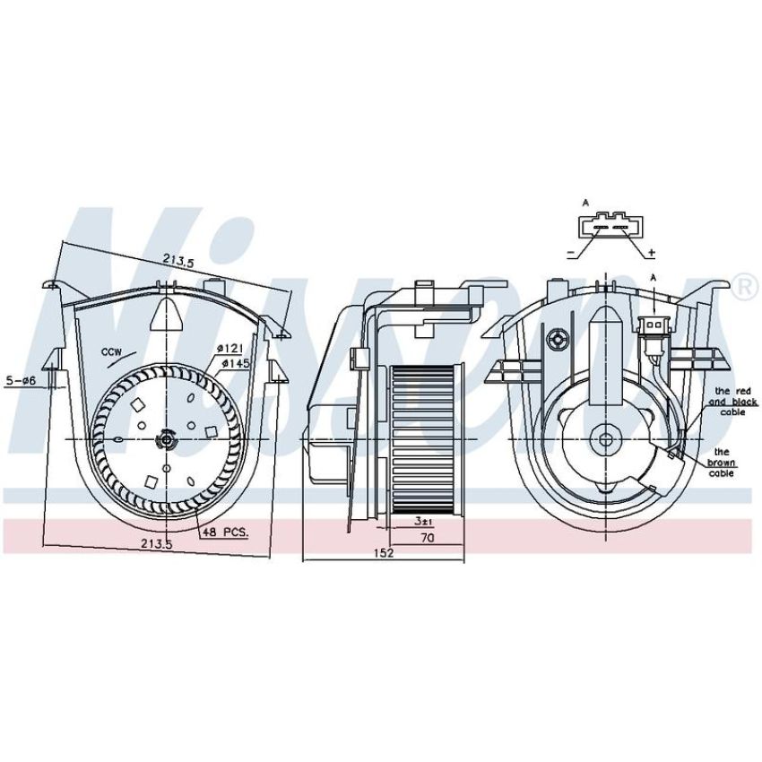 NISSENS 87176 Blower Motor Assembly