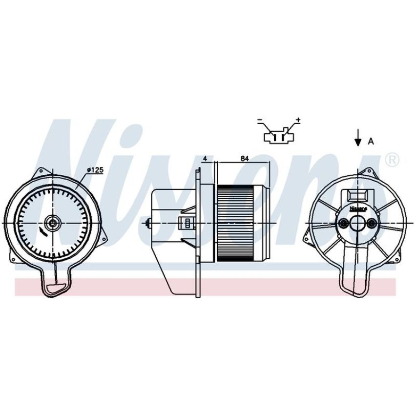 NISSENS 87306 Blower Motor Assembly