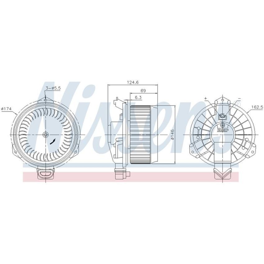 NISSENS 87365 Blower Motor Assembly