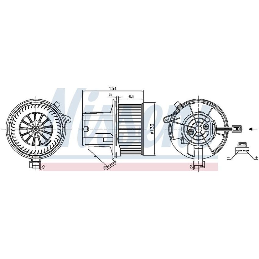 NISSENS 87391 Blower Motor Assembly