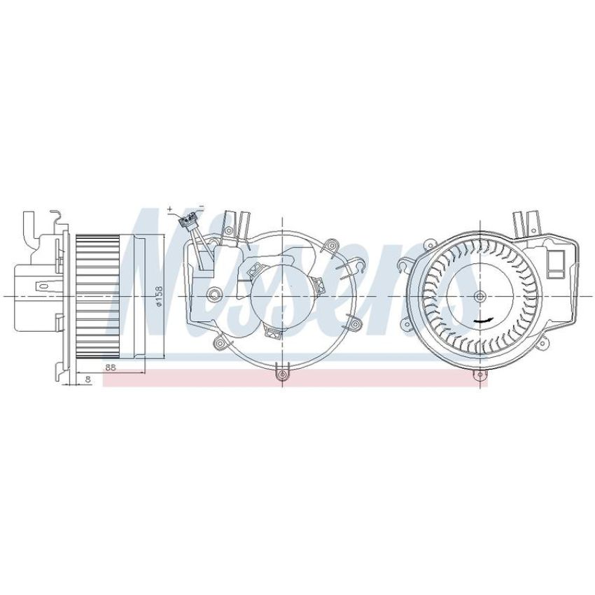 NISSENS 87395 Blower Motor Assembly