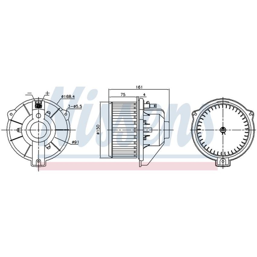 NISSENS 87429 Blower Motor Assembly