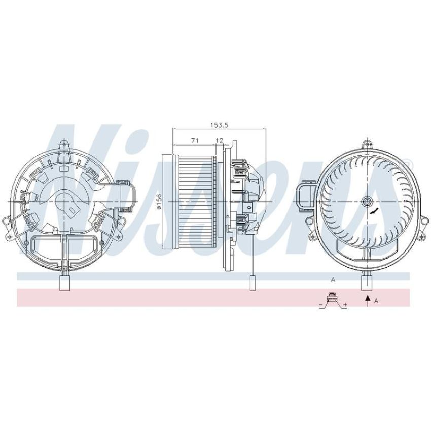 NISSENS 87431 Blower Motor Assembly