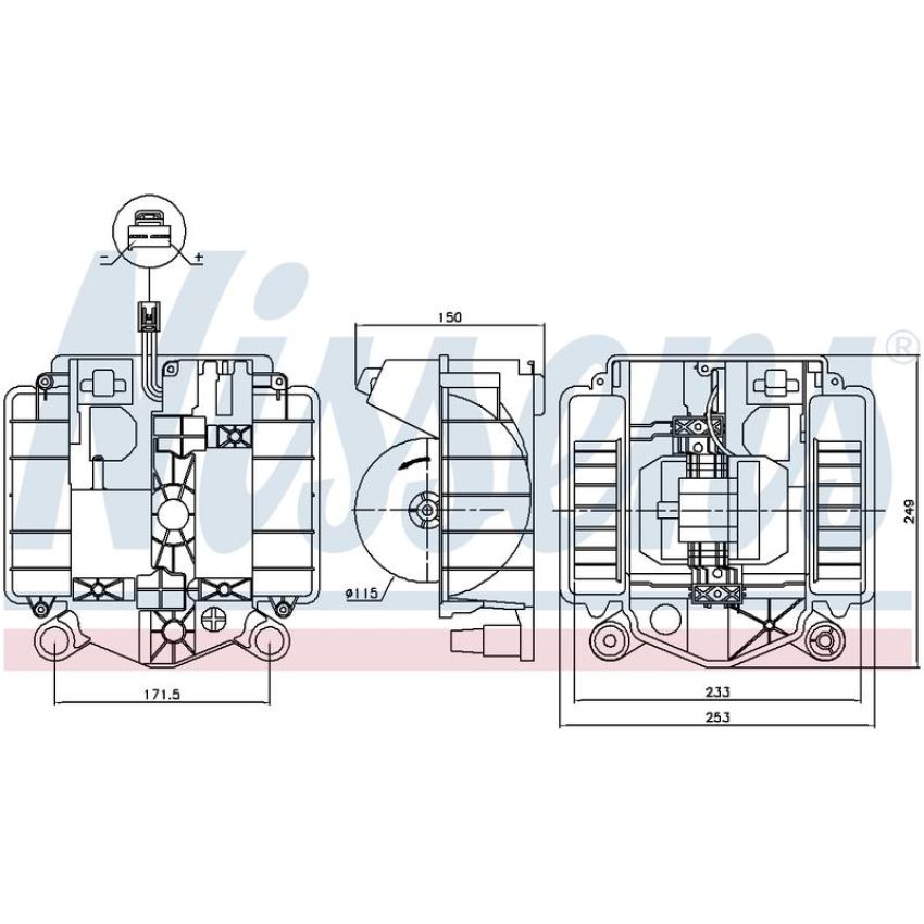 NISSENS 87461 Blower Motor Assembly