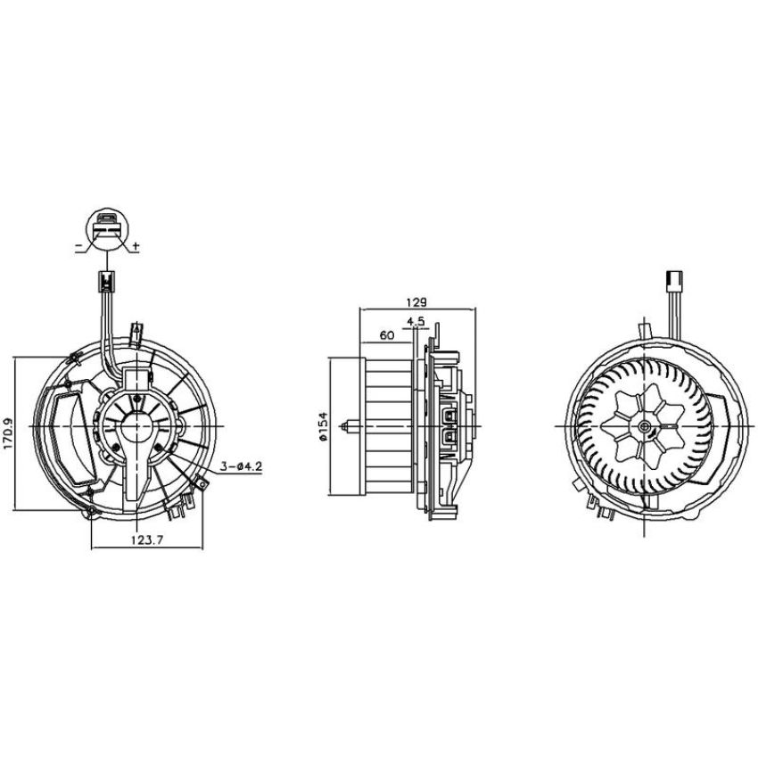 NISSENS 87524 HVAC Blower Motor Assembly