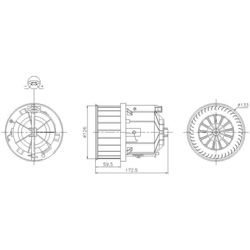 NISSENS 87632 HVAC Blower Motor Assembly