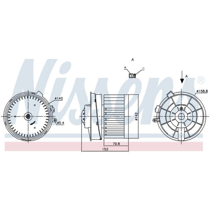NISSENS 87721 Blower Motor Assembly
