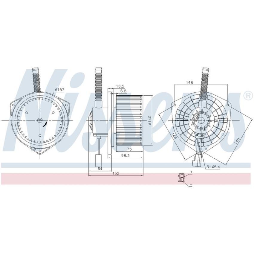 NISSENS 87754 Blower Motor Assembly