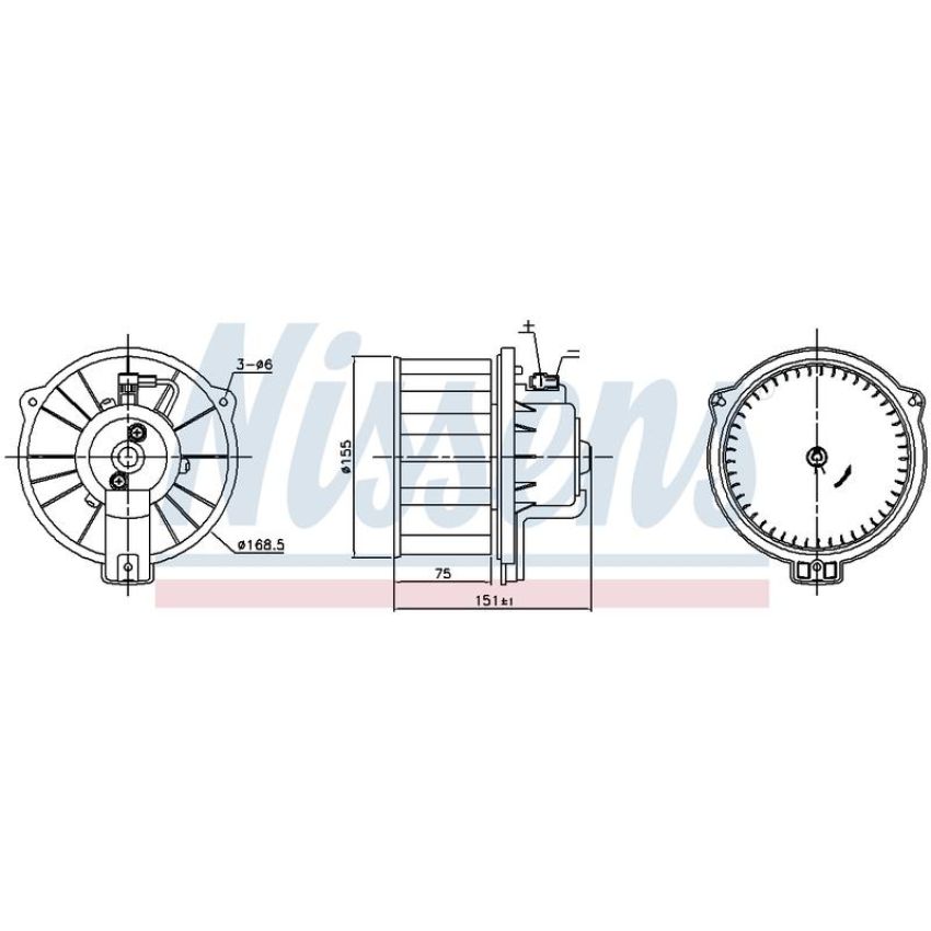 NISSENS 87796 Blower Motor Assembly