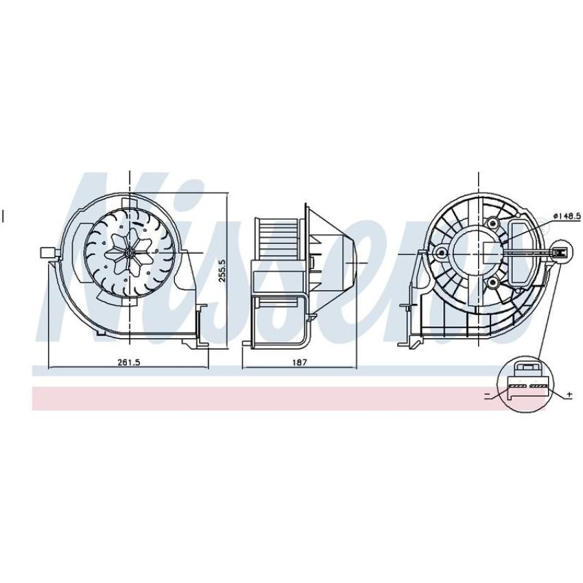 NISSENS 87802 Blower Motor Assembly