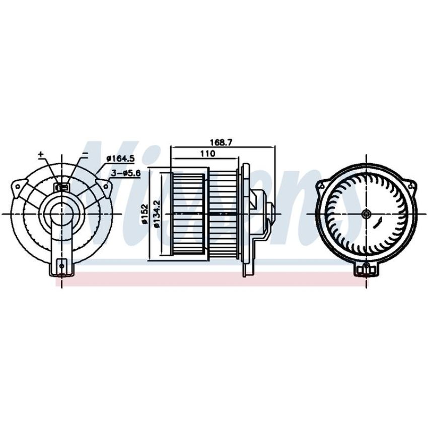 NISSENS 87809 Blower Motor Assembly