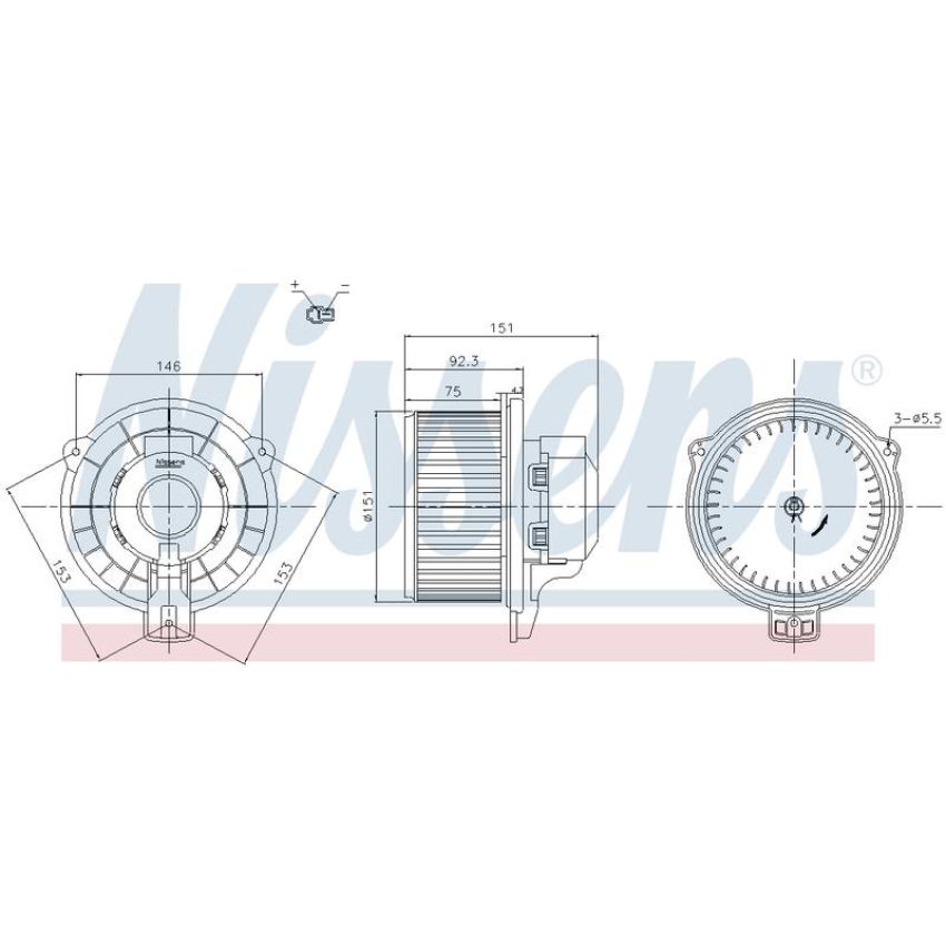 NISSENS 87821 Blower Motor Assembly