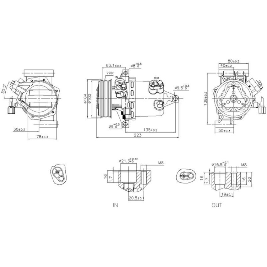 NISSENS 890053 Air Conditioning Compressor with Clutch