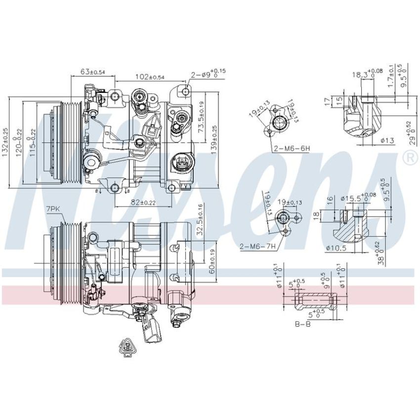 NISSENS 890156 Air Conditioning Compressor with Clutch