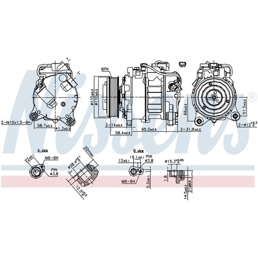 NISSENS 890622 Air Conditioning Compressor with Clutch