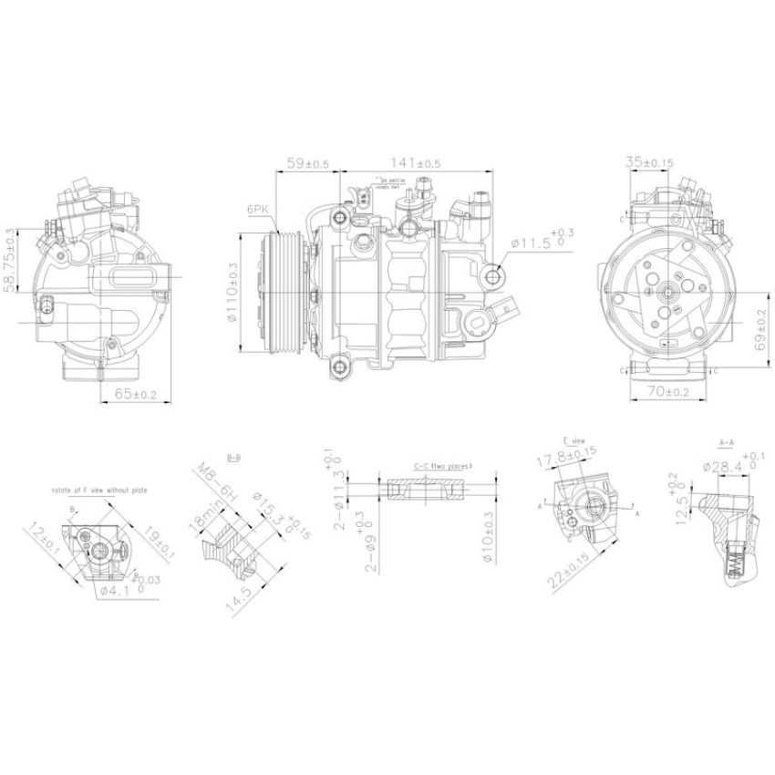 NISSENS 890755 Air Conditioning Compressor with Clutch