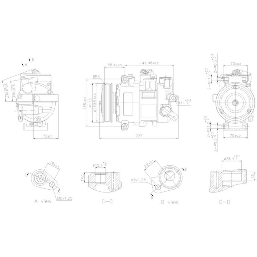 NISSENS 890757 Air Conditioning Compressor with Clutch