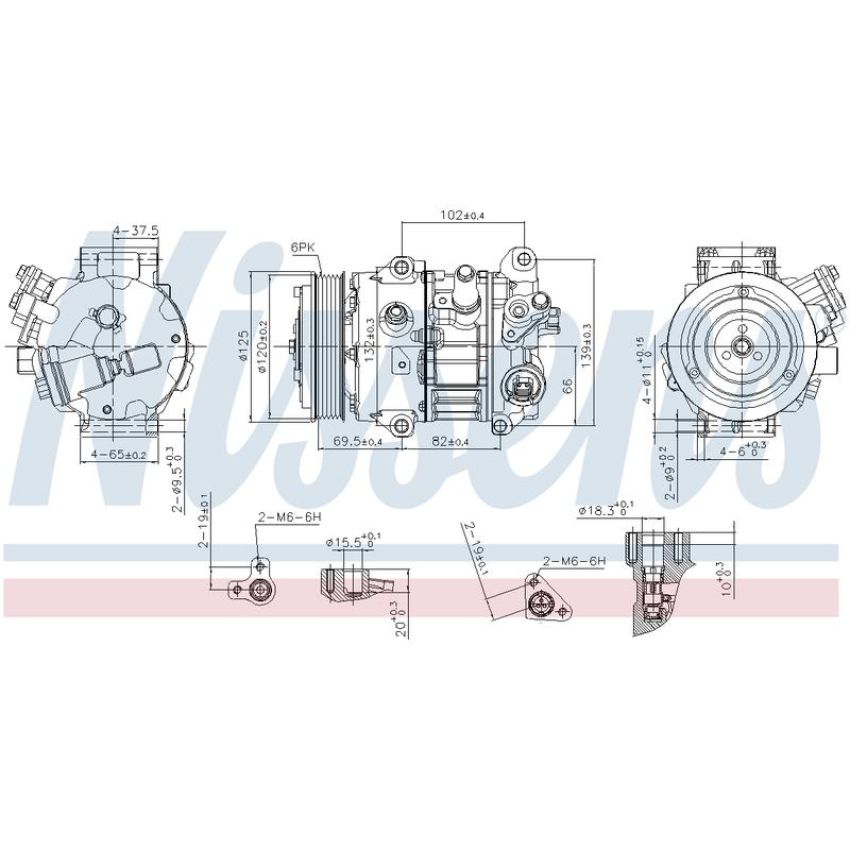 NISSENS 890803 Air Conditioning Compressor with Clutch