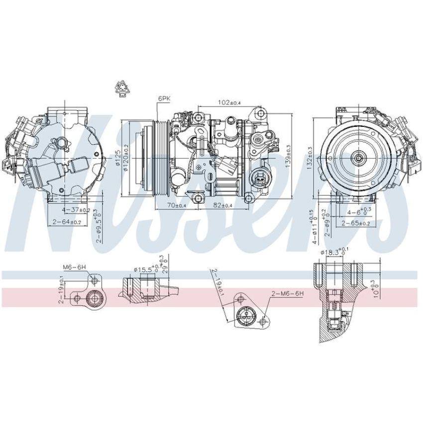 NISSENS 890804 Air Conditioning Compressor with Clutch