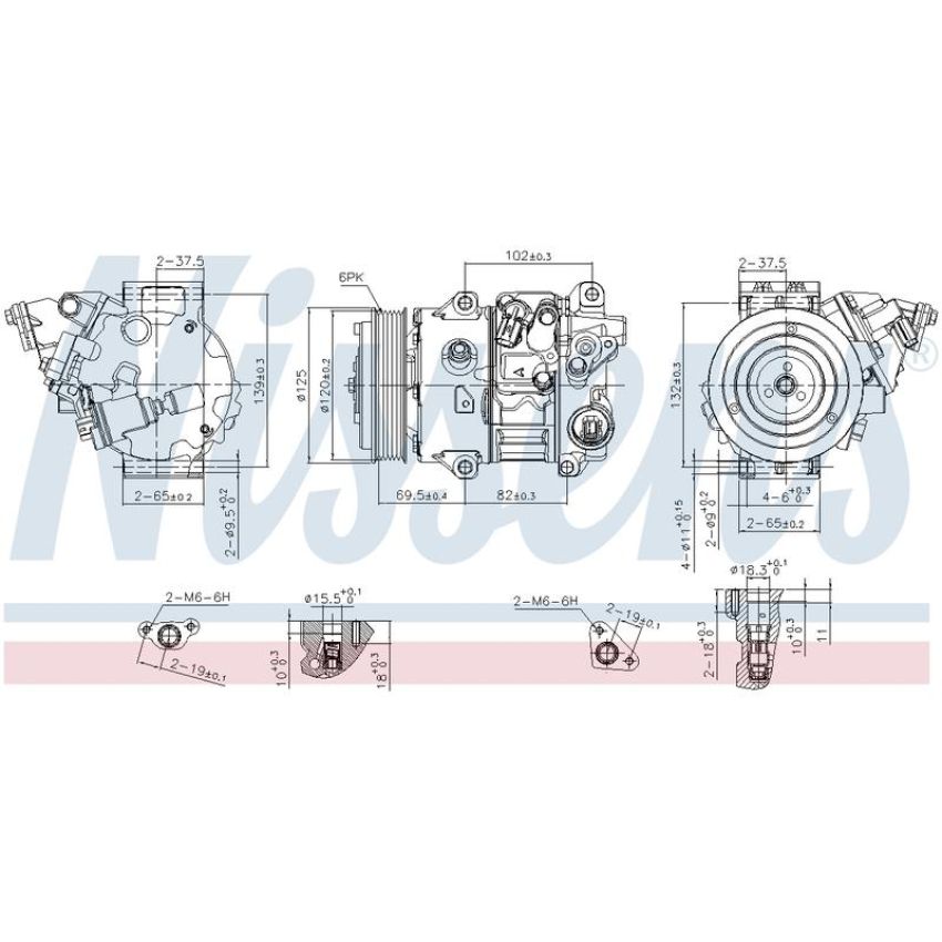 NISSENS 890805 Air Conditioning Compressor with Clutch