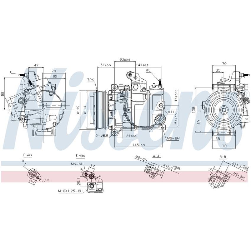 NISSENS 890816 Air Conditioning Compressor with Clutch