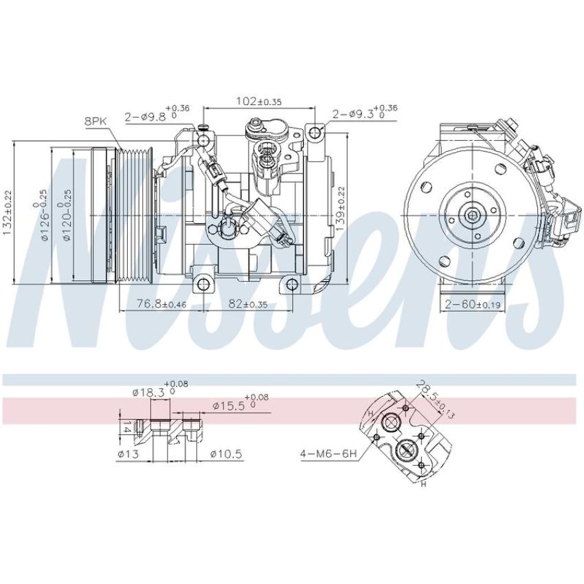 NISSENS 890870 Air Conditioning Compressor with Clutch