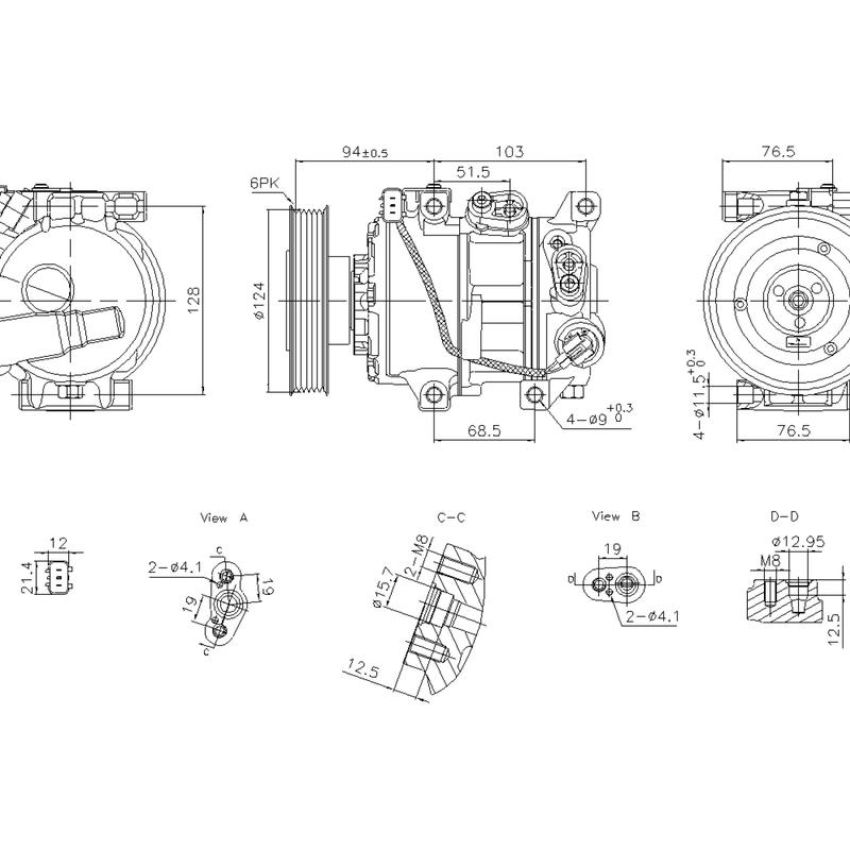 NISSENS 890896 Air Conditioning Compressor with Clutch