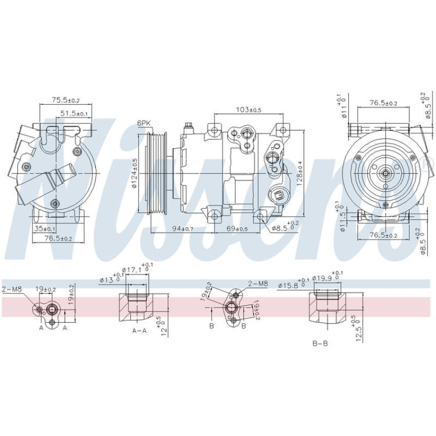 NISSENS 890899 Air Conditioning Compressor with Clutch