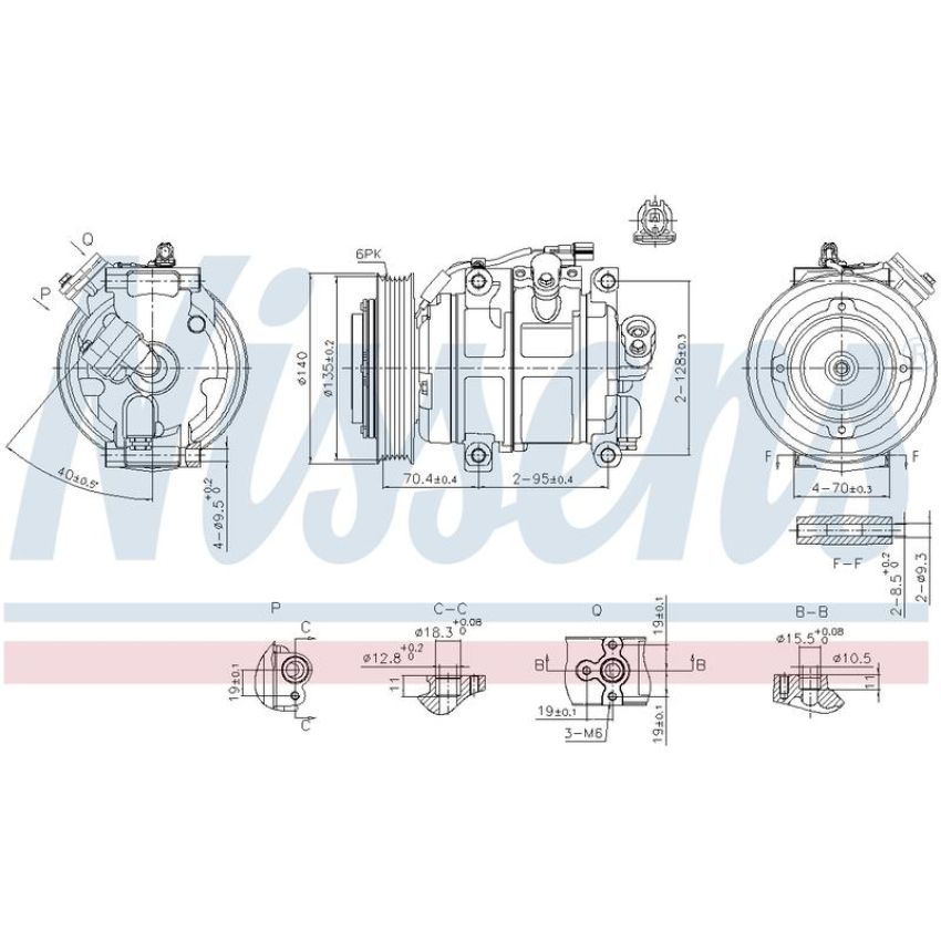 NISSENS 890904 Air Conditioning Compressor with Clutch