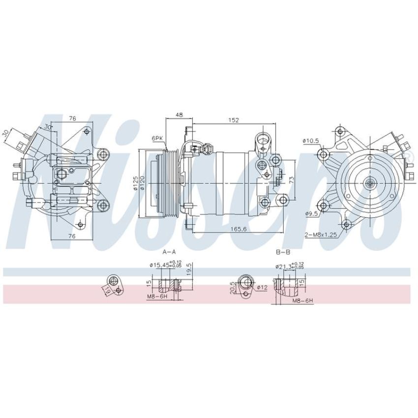 NISSENS 890913 10PA17 Compressor with Clutch