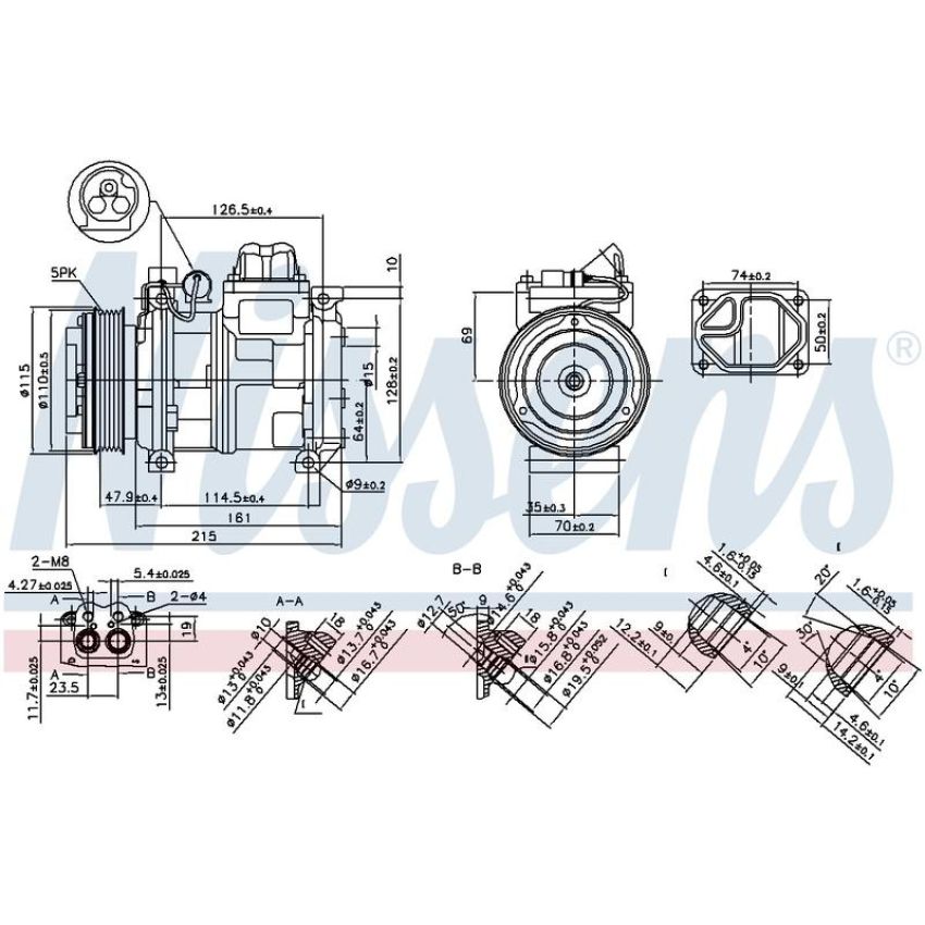 NISSENS 89093 Air Conditioning Compressor with Clutch