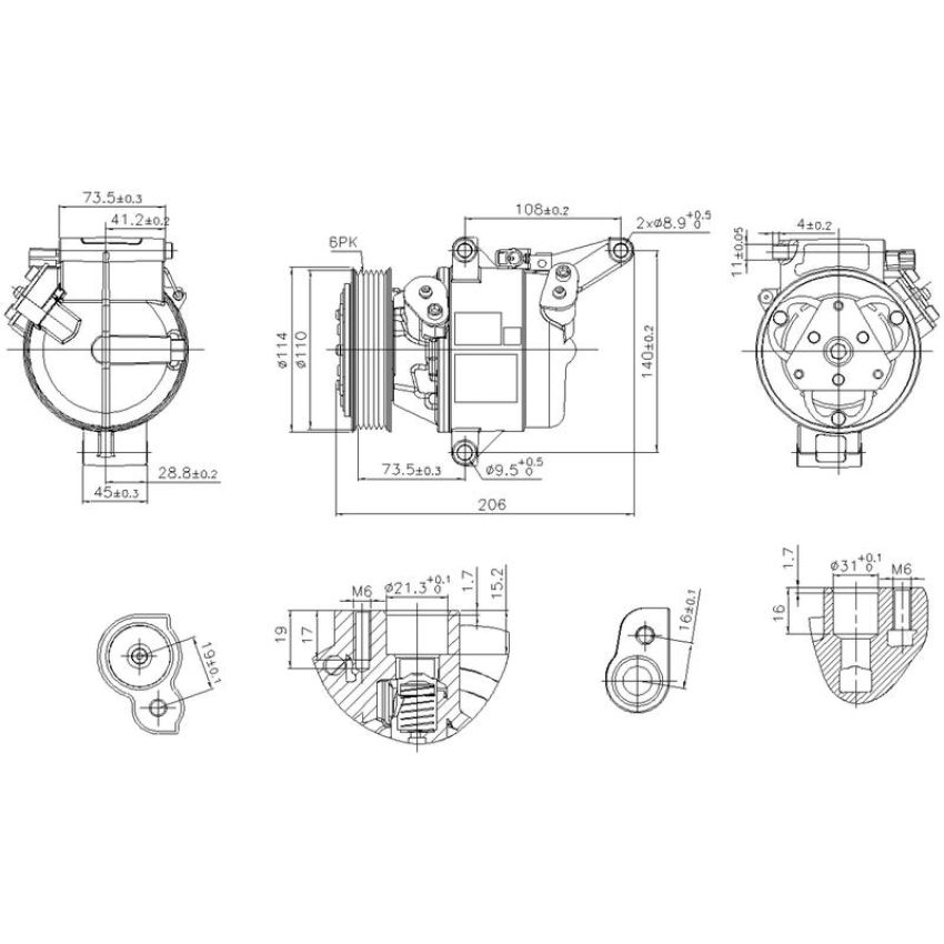 NISSENS 890948 Air Conditioning Compressor with Clutch