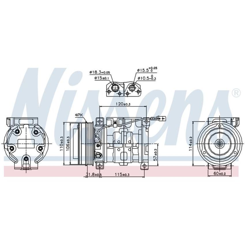 NISSENS 89099 Air Conditioning Compressor with Clutch