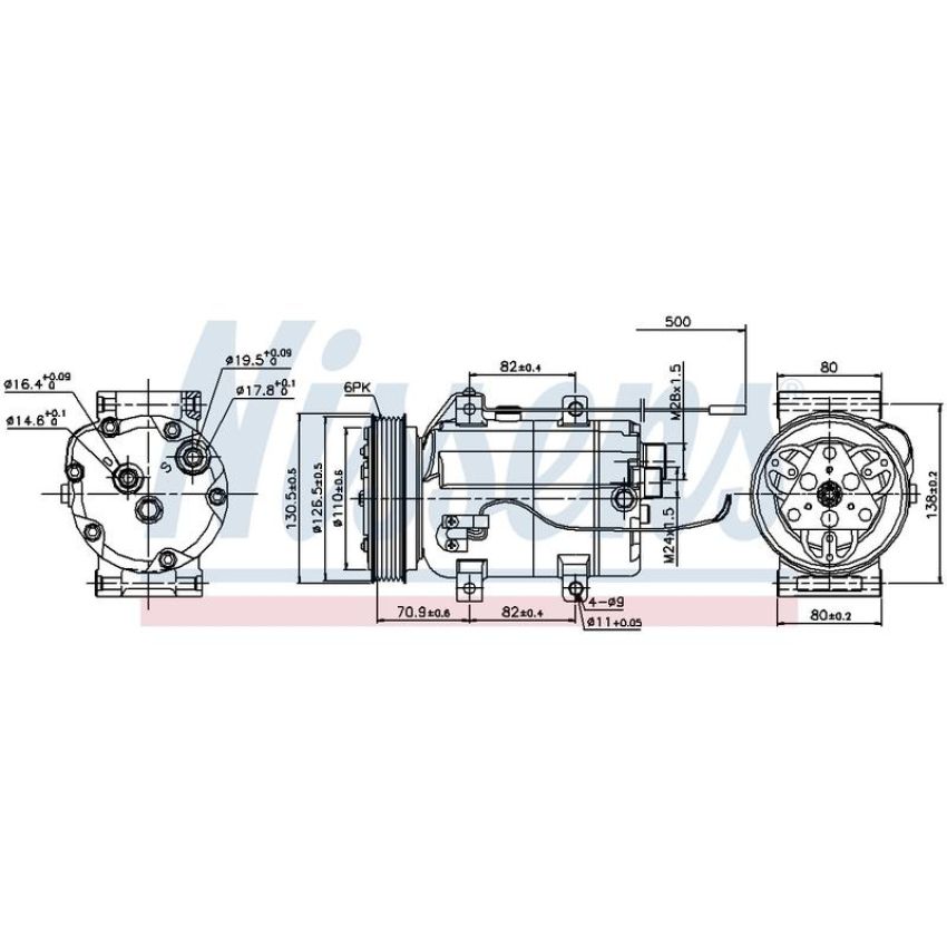 NISSENS 89101 Air Conditioning Compressor with Clutch