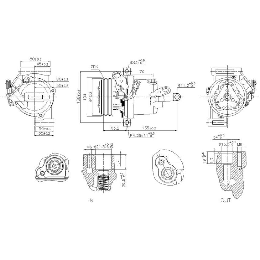 NISSENS 891074 DKV09Z Compressor with Clutch
