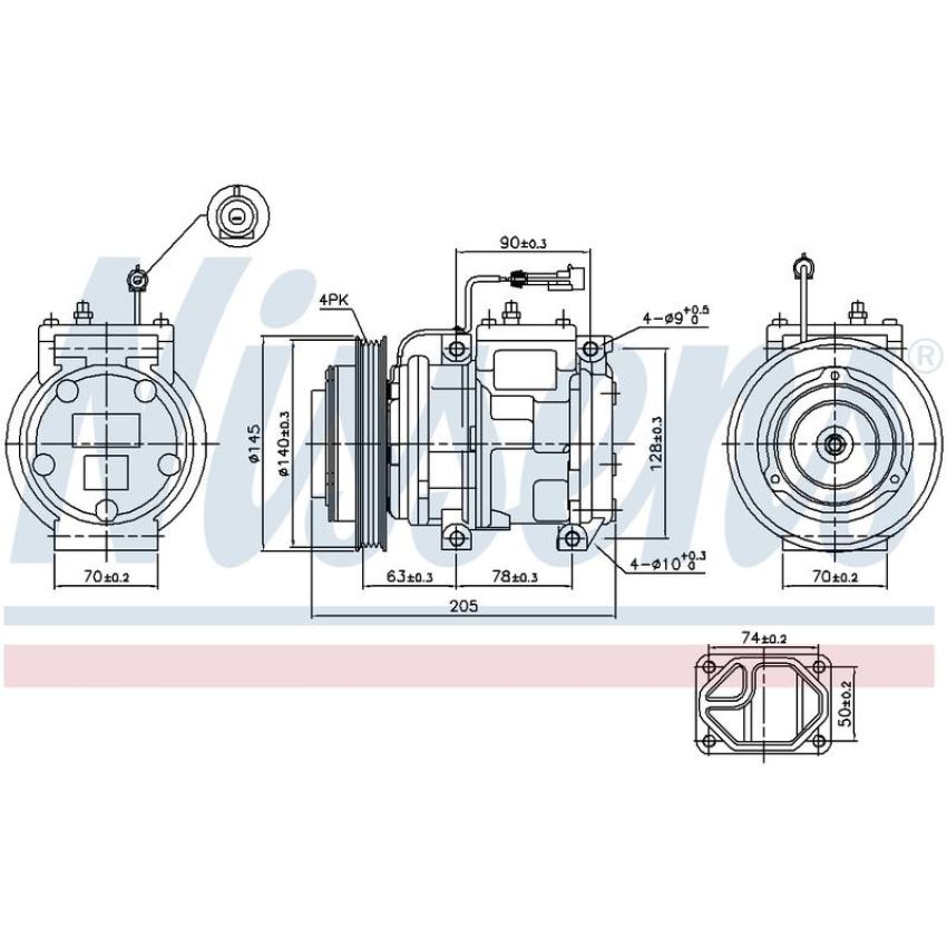 NISSENS 89119 Air Conditioning Compressor with Clutch