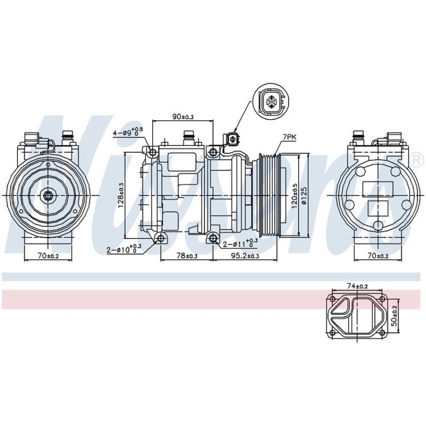 NISSENS 89186 Air Conditioning Compressor with Clutch