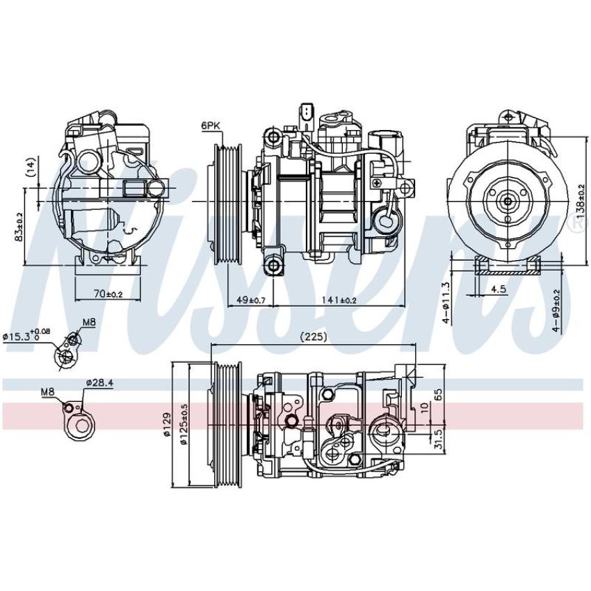 NISSENS 89209 Air Conditioning Compressor with Clutch