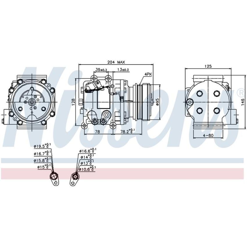 NISSENS 89229 Air Conditioning Compressor with Clutch