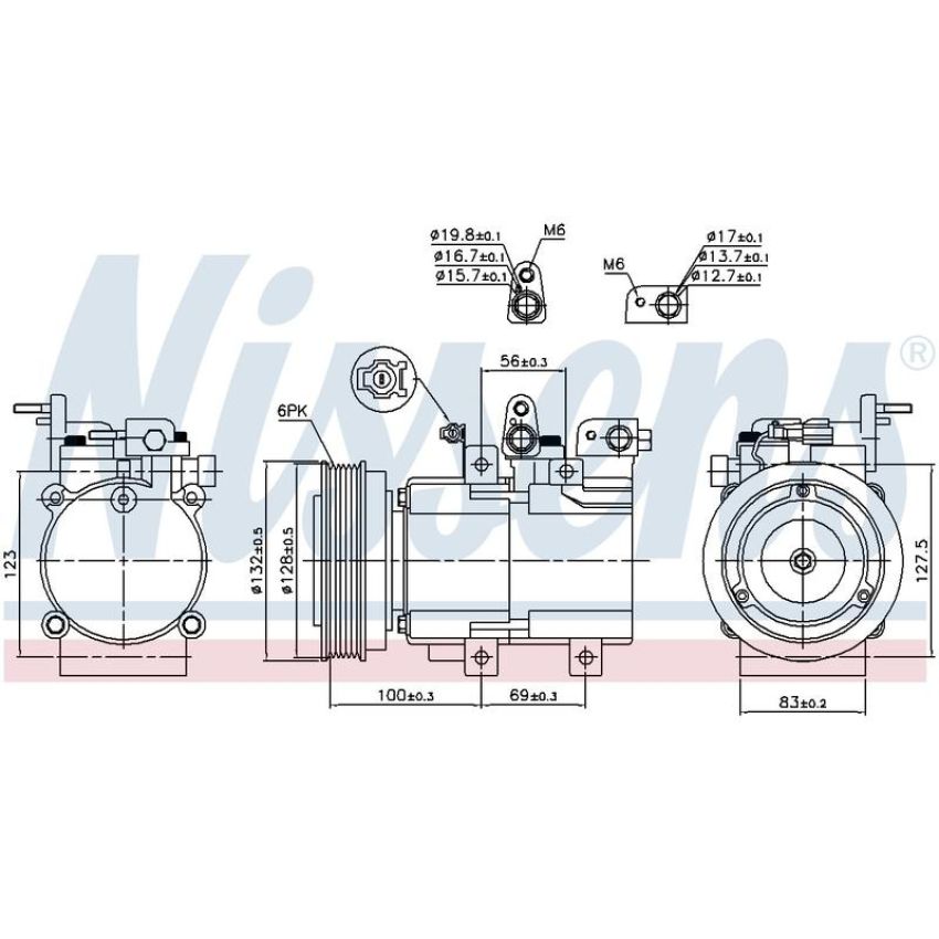 NISSENS 89238 Air Conditioning Compressor with Clutch