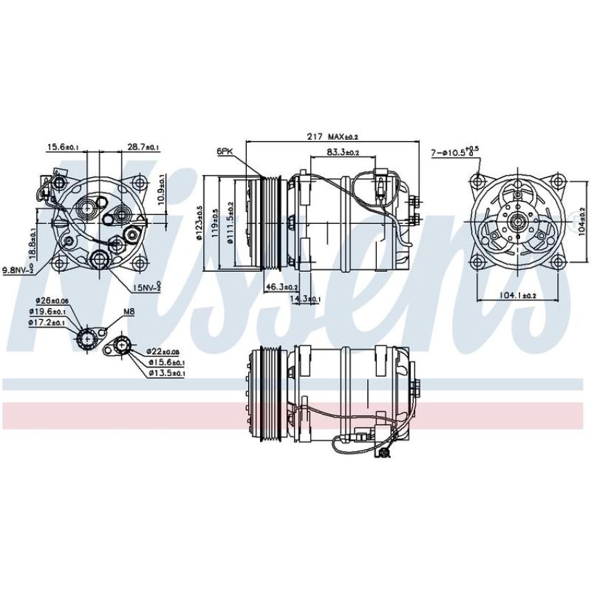 NISSENS 89249 Air Conditioning Compressor with Clutch