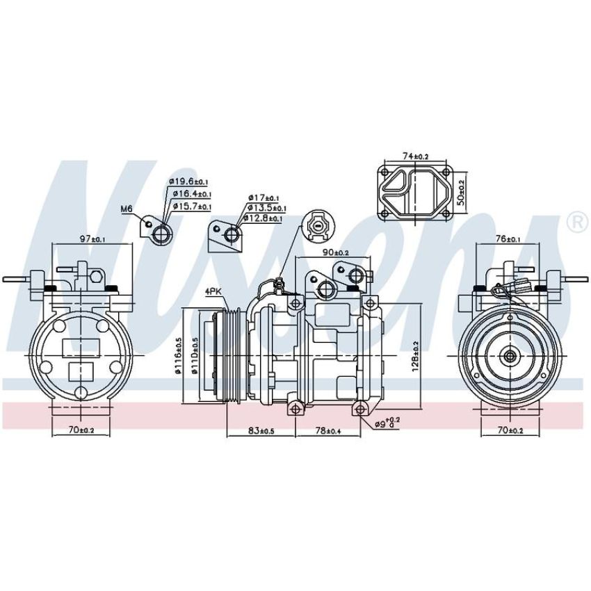 NISSENS 89271 Air Conditioning Compressor with Clutch