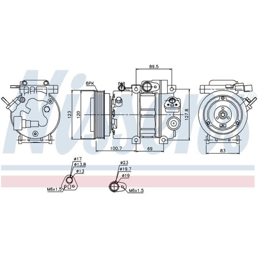 NISSENS 89278 Air Conditioning Compressor with Clutch