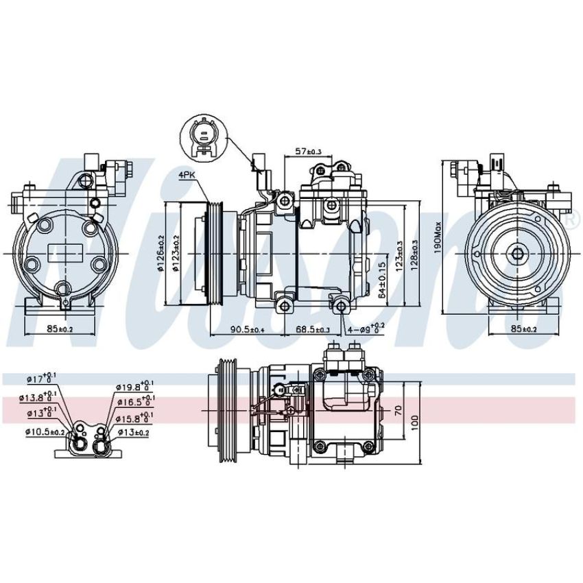 NISSENS 89286 Air Conditioning Compressor with Clutch