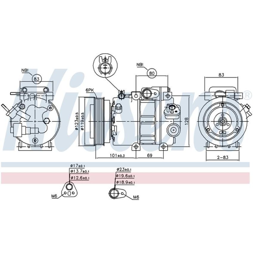NISSENS 89293 Air Conditioning Compressor with Clutch