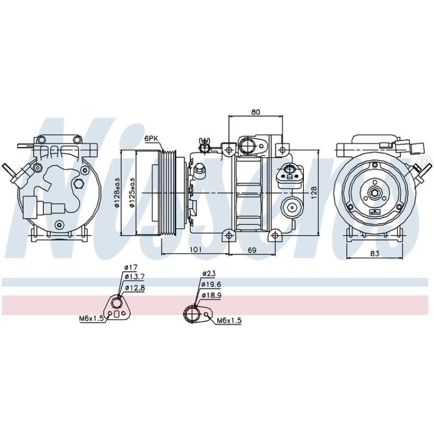 NISSENS 89298 Air Conditioning Compressor with Clutch