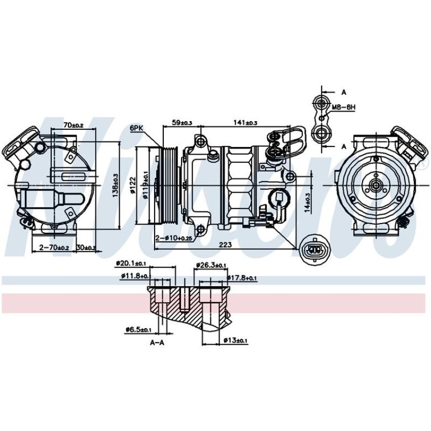 NISSENS 89420 Air Conditioning Compressor with Clutch
