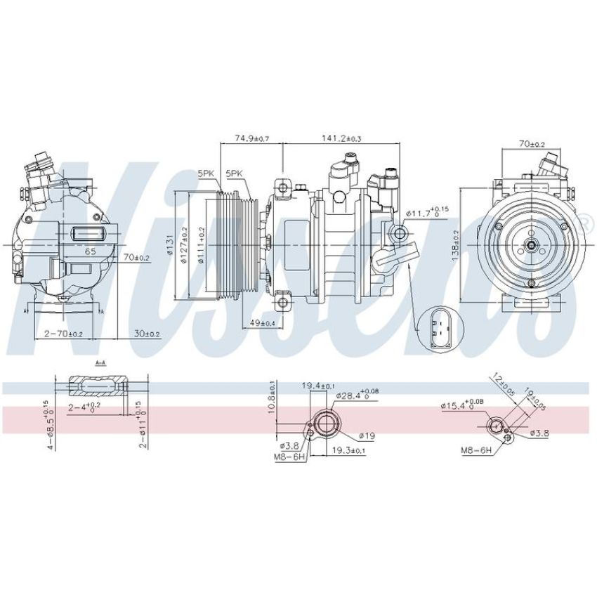 NISSENS 89421 Air Conditioning Compressor with Clutch