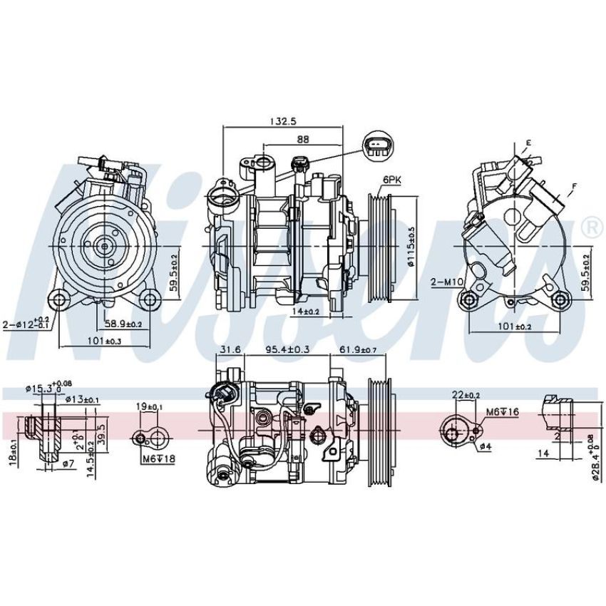 NISSENS 89593 Air Conditioning Compressor with Clutch