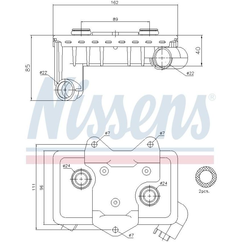 NISSENS 90597 Engine Oil Cooler